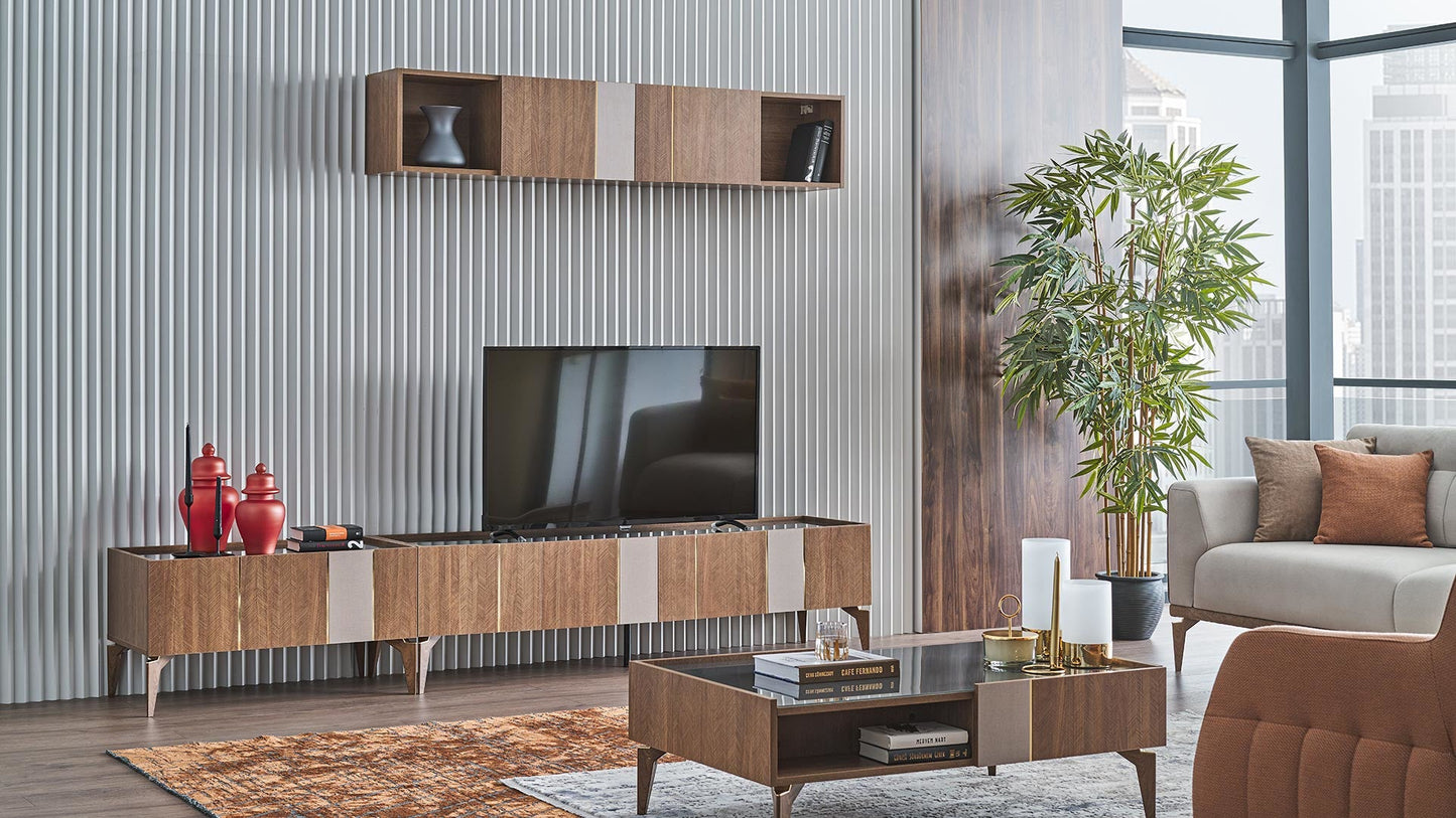 Module inférieur de meuble TV Likya - 90 cm