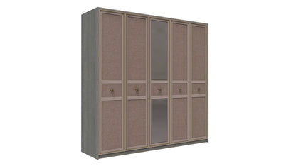 Armoire Hector 5 portes avec miroir