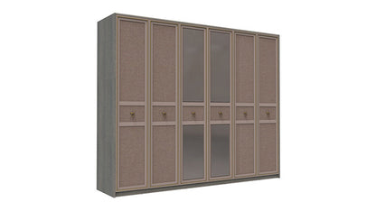 Armoire Hector 6 portes avec miroir