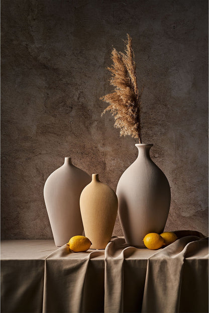 Athena 2 Pieces Yellow Vase Set