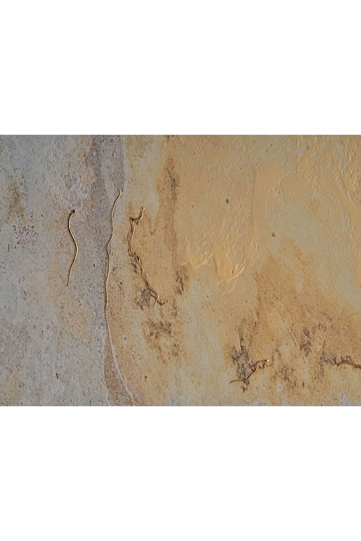 Peinture crème marbrée