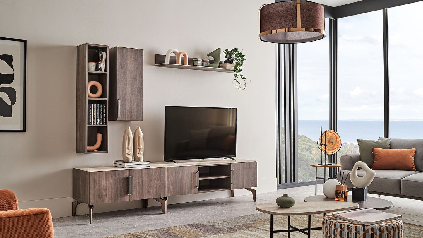 Module d'étagère supérieure pour meuble TV Piero