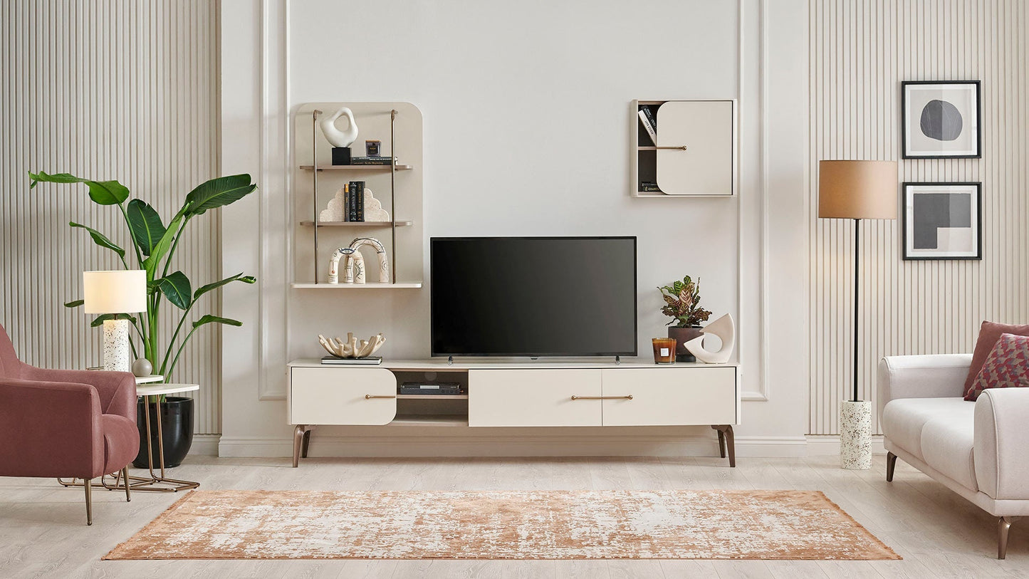 Module supérieur de meuble TV Milena avec couvercle