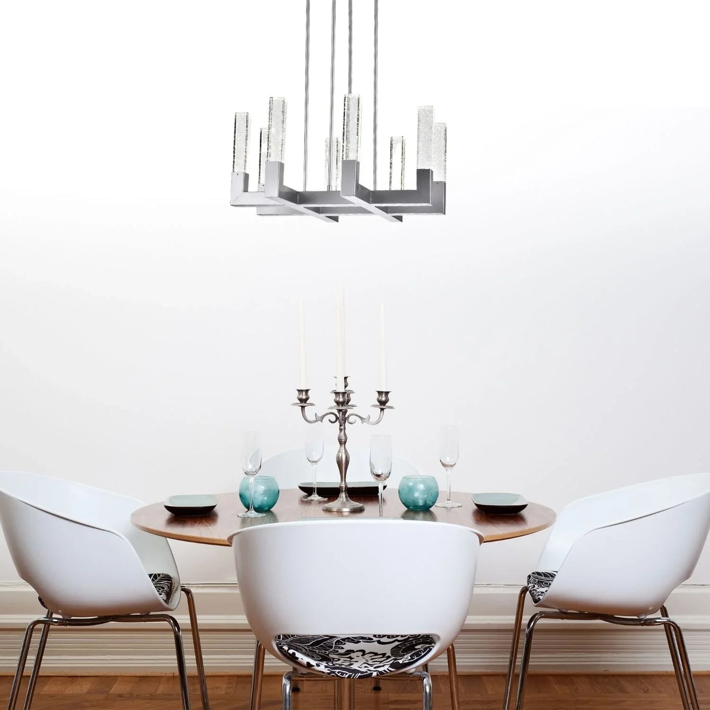 LUSTRE CARRÉ ELLEN À 8 LUMIÈRES