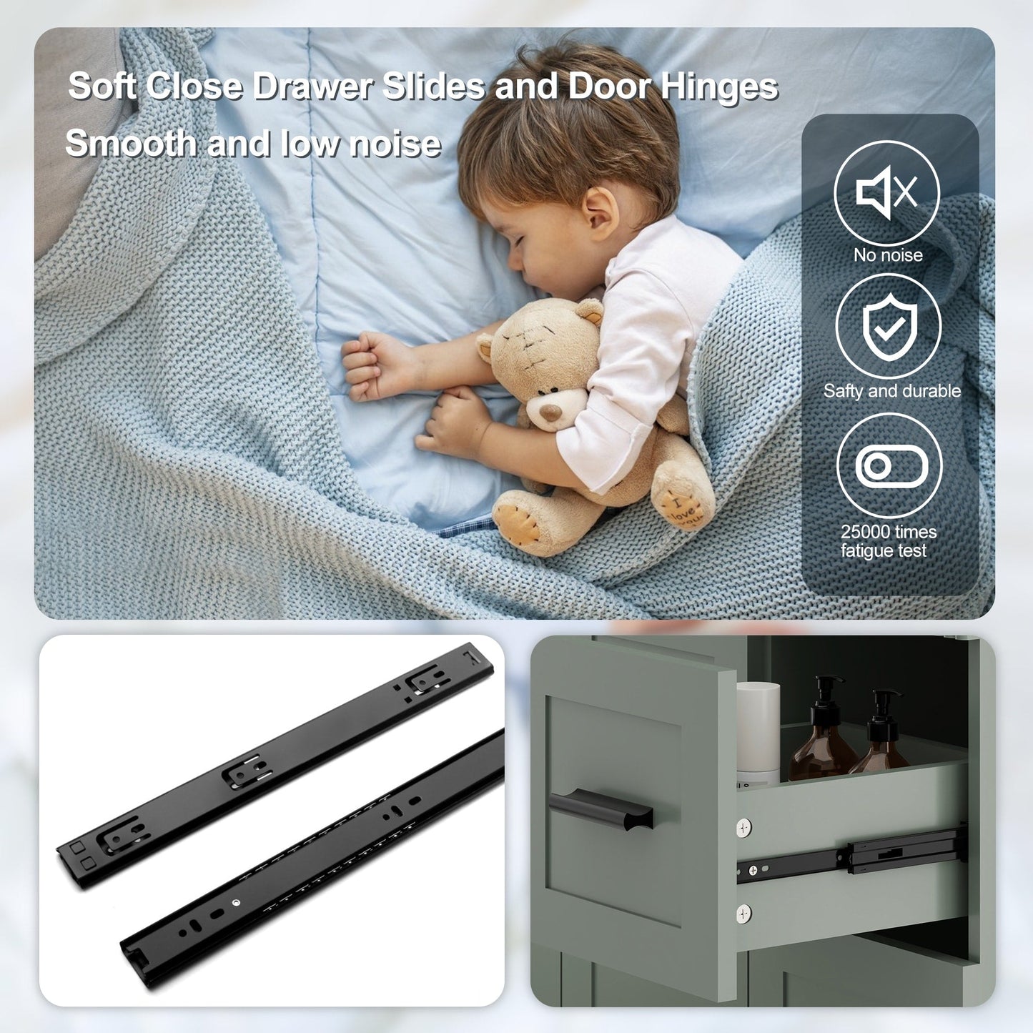 Ensemble de meuble-lavabo Wavy Line 30/36/48 avec lavabo et robinet