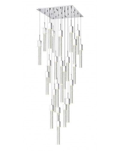 KAY - LED LIGHT CASCADING - SQUARE CRYSTAL PENDANTS
