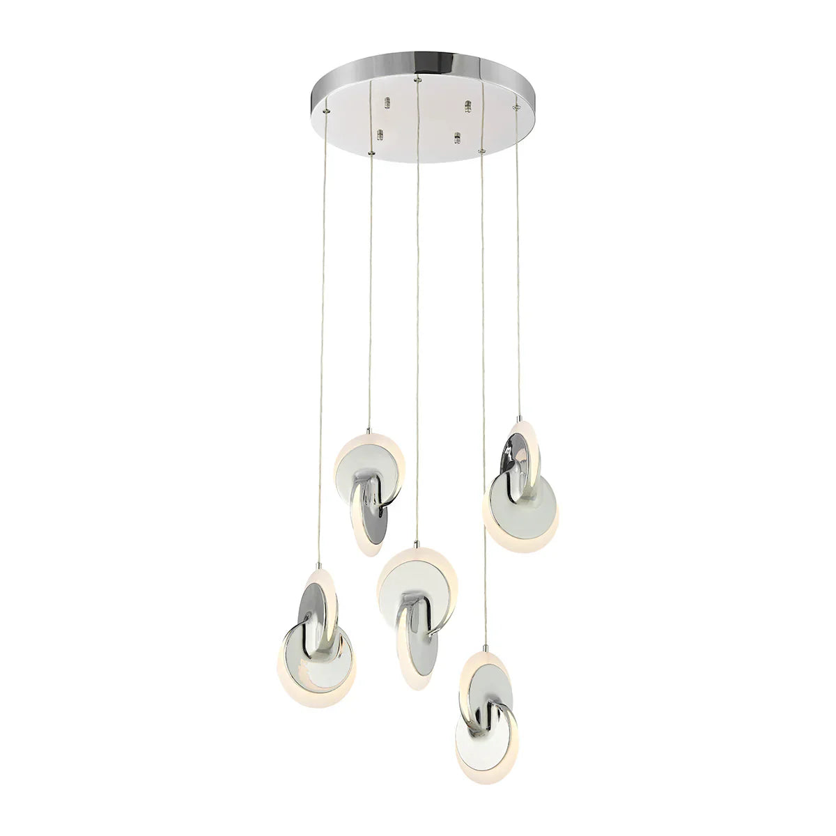 WHEEL 5-LIGHT CHANDELIER