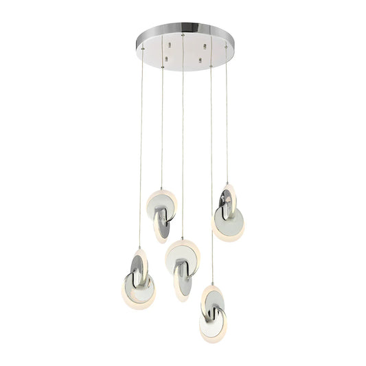 WHEEL 5-LIGHT CHANDELIER