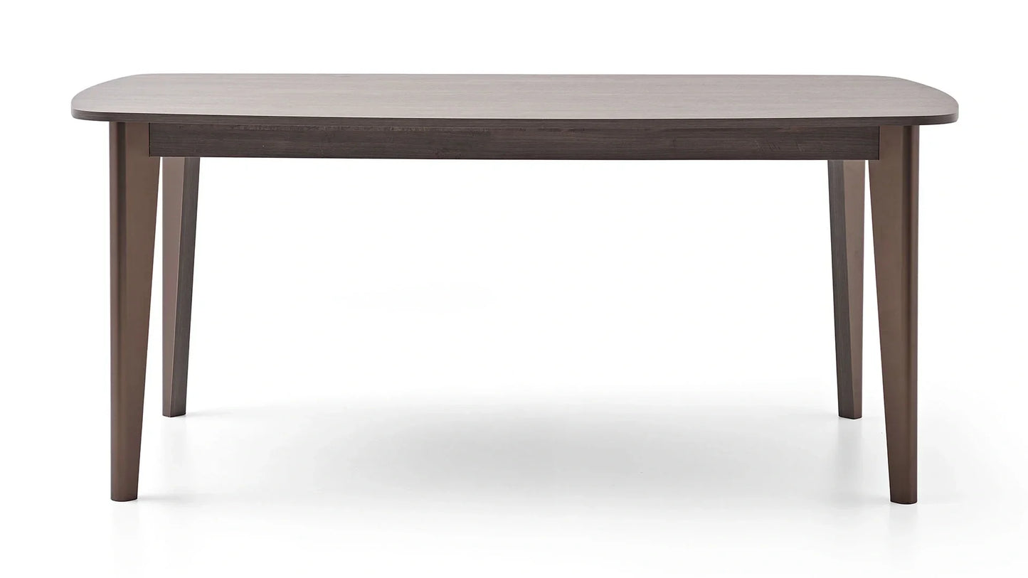 Table à manger fixe Piero - 180 cm - Marron foncé