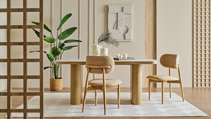 Table à manger fixe LEGNA - Motif marbre - 180x100 cm