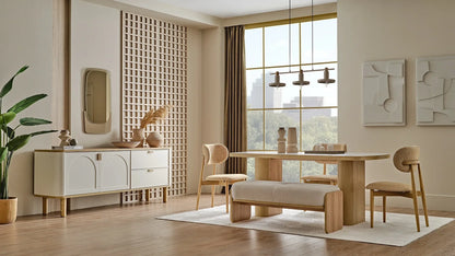 Table à manger fixe LEGNA - Motif marbre - 180x100 cm