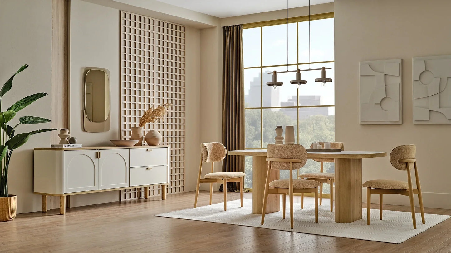 Table à manger fixe LEGNA - Motif marbre - 180x100 cm