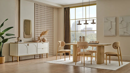 Table à manger fixe LEGNA - Motif marbre - 180x100 cm