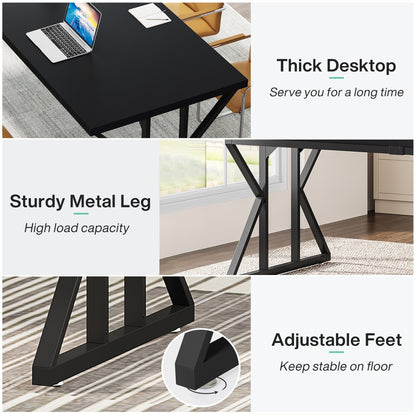 Bureau exécutif de 70,8 pouces, grand poste de travail informatique