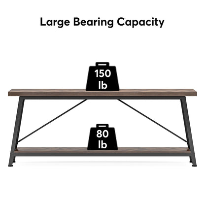 Table console d'entrée extra-longue de 70,9 pouces, style industriel