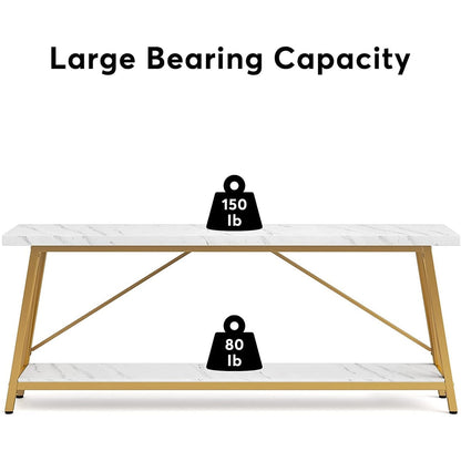 Table console d'entrée extra-longue de 70,9 pouces, style industriel