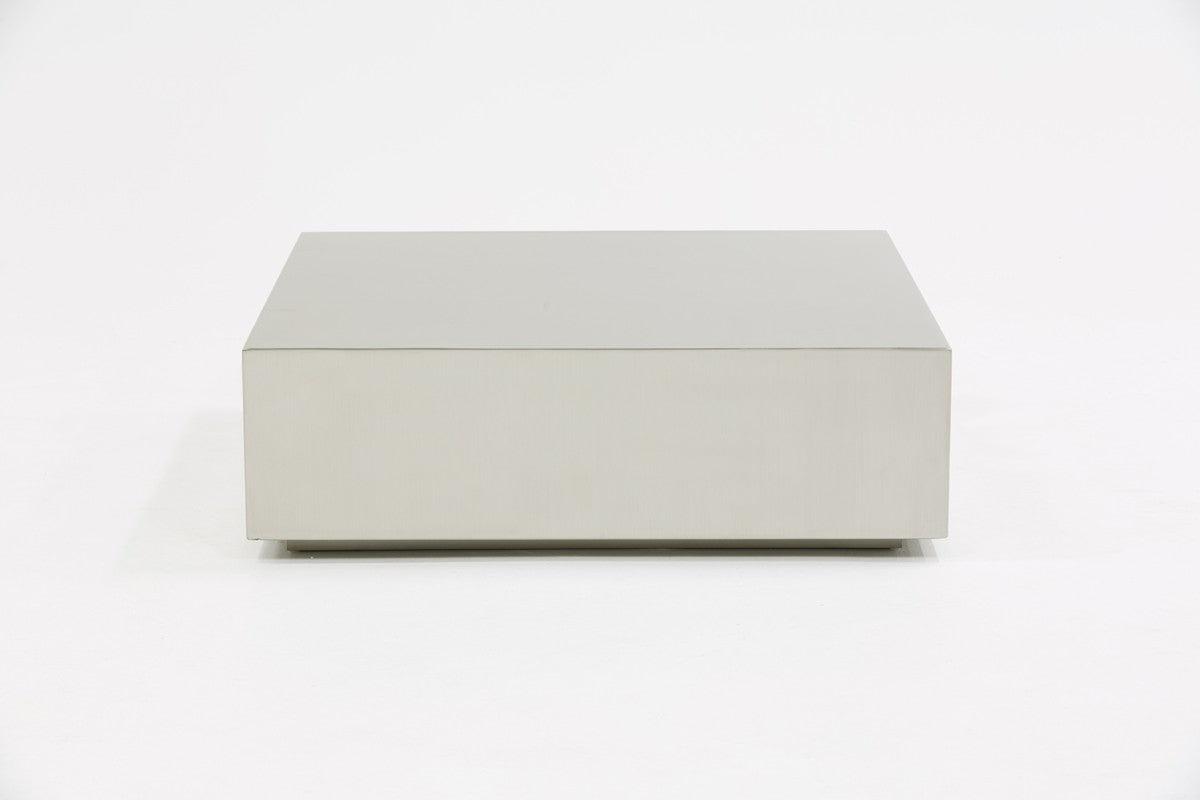 Table basse en acier inoxydable brossé 
