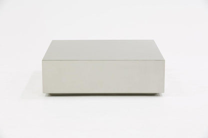 Table basse en acier inoxydable brossé 