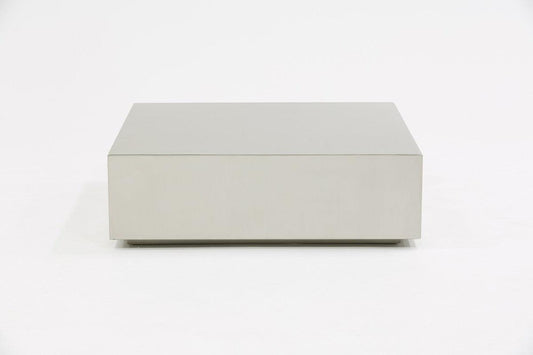 Table basse en acier inoxydable brossé 