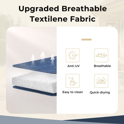 Ensemble de salle à manger de patio 8 pièces MAISON ARTS avec parasol de patio de 13 pieds