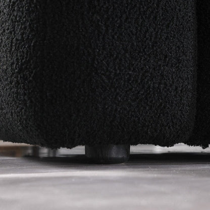 84.3 Luxueux grand canapé Boucle 3 places rembourré Marshmallow avec 2 coussins décoratifs carrés et accoudoir carré