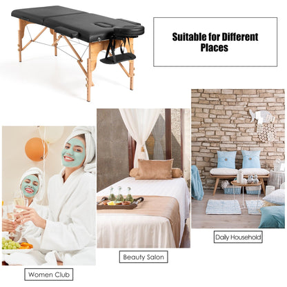 Table de massage portable 84''L réglable pour le visage, le spa et le tatouage avec transport