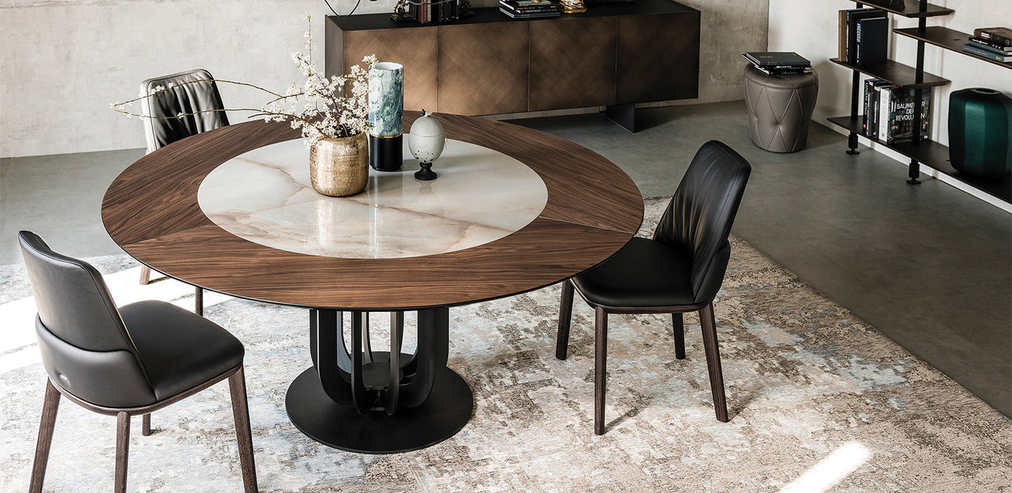 Soho Ker Wood Dining Table - 70Dia