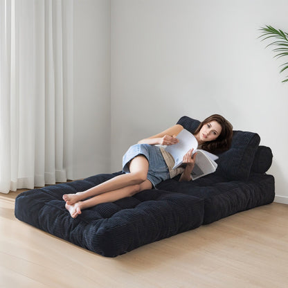 Canapé-lit pliant en velours côtelé 8 places, simple