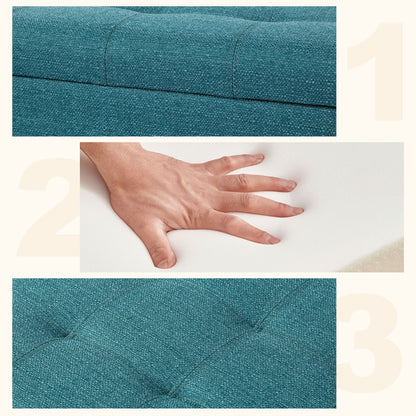 Banc ottoman de rangement en cuir reconstitué Adeco 50