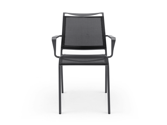 Fauteuil de salle à manger d'extérieur Chelle : lot de 4