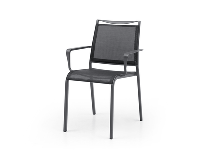 Fauteuil de salle à manger d'extérieur Chelle : lot de 4
