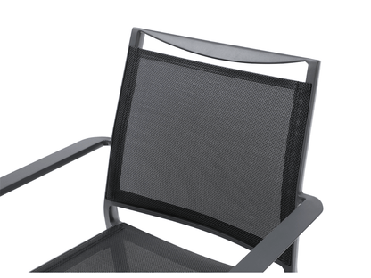 Fauteuil de salle à manger d'extérieur Chelle : lot de 4