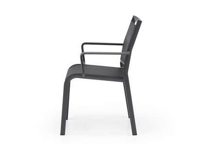 Fauteuil de salle à manger d'extérieur Chelle : lot de 4