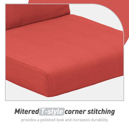 Lot de 4 coussins de chaise à dossier haut Aoodor Patio, 46 ​​x 21 x 4 pouces (coussins uniquement)