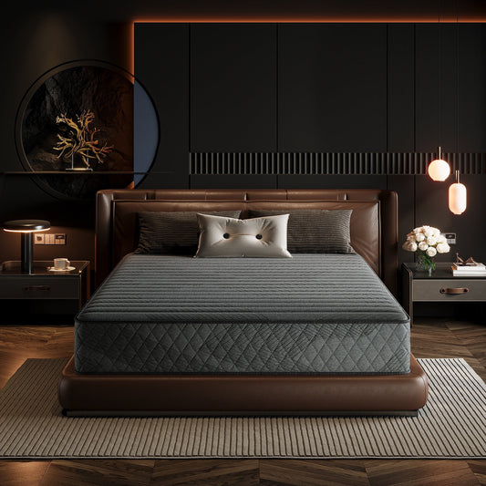 Matelas hybride SweDrea 10 po mi-ferme en mousse à mémoire de forme infusée de gel, rafraîchissant et respirant, certifié CertiPUR-US, SGS et OEKO-TEX