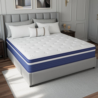 Matelas hybride à ressorts SweDrea 10 po, ferme et rafraîchissant, certifié CertiPUR-US, SGS et OEKO-TEX.