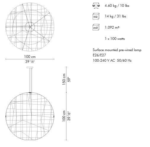 LAMPE SUSPENDU CUC ME (RONDE GRANDE)