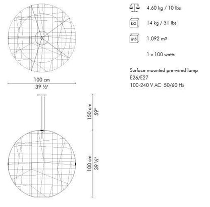 LAMPE SUSPENDU CUC ME (RONDE GRANDE)