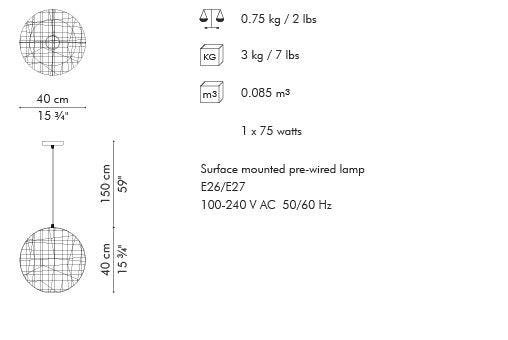 LAMPE SUSPENDU CUC ME (RONDE PETITE)