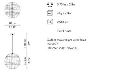 LAMPE SUSPENDU CUC ME (RONDE PETITE)