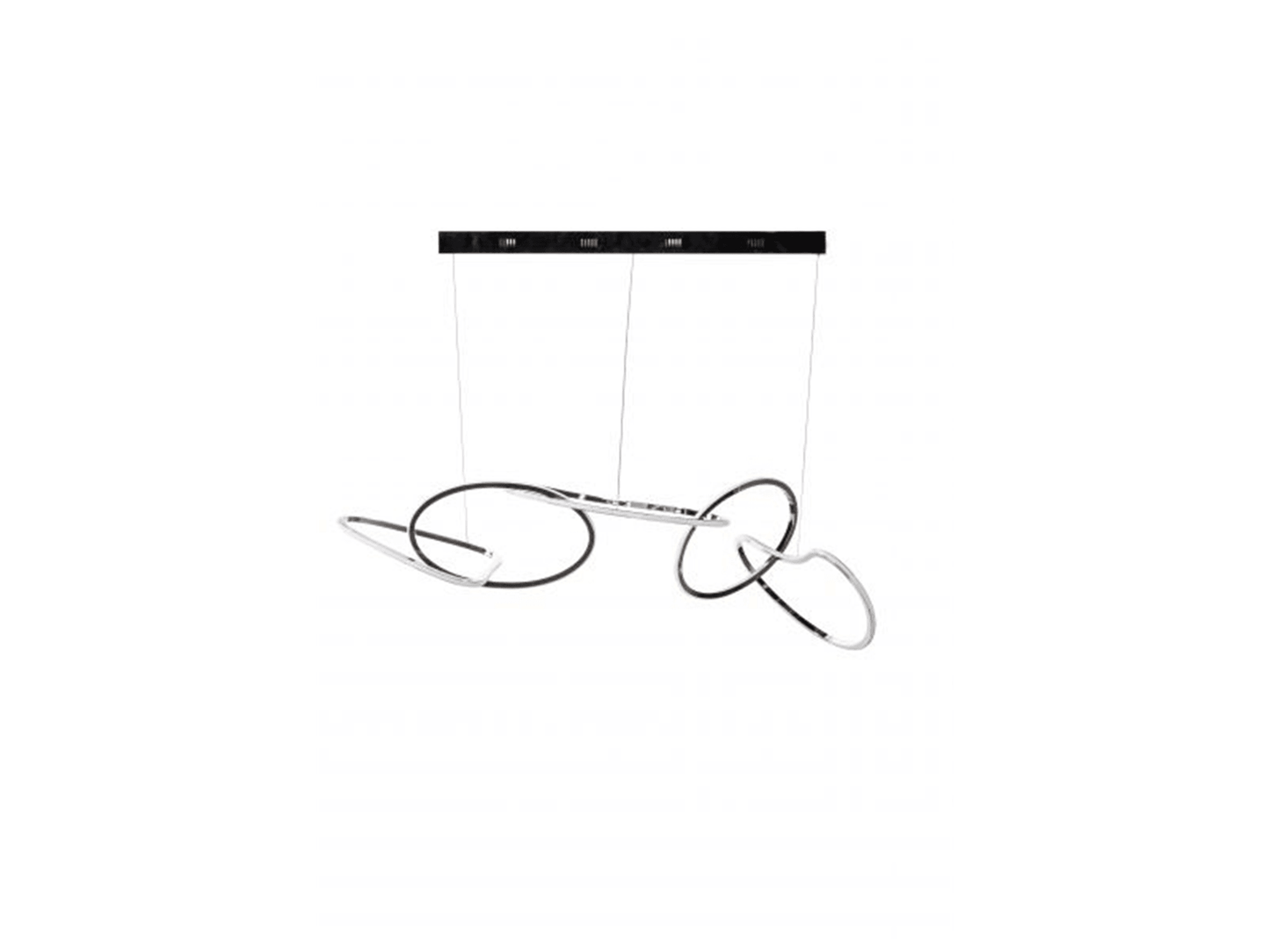 Lustre LED Hoops // Finition chromée