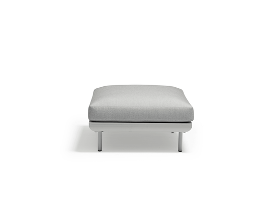 Amberly Outdoor Ottoman in Light Grey