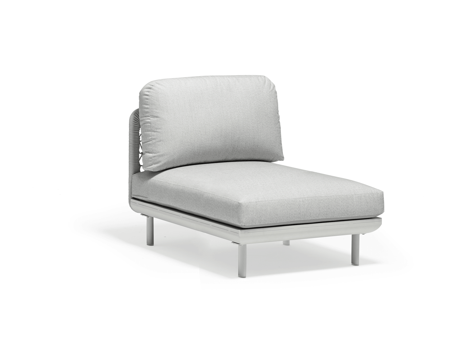 Fauteuil profond sans accoudoirs Amberly en gris clair