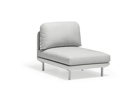 Fauteuil profond sans accoudoirs Amberly en gris clair