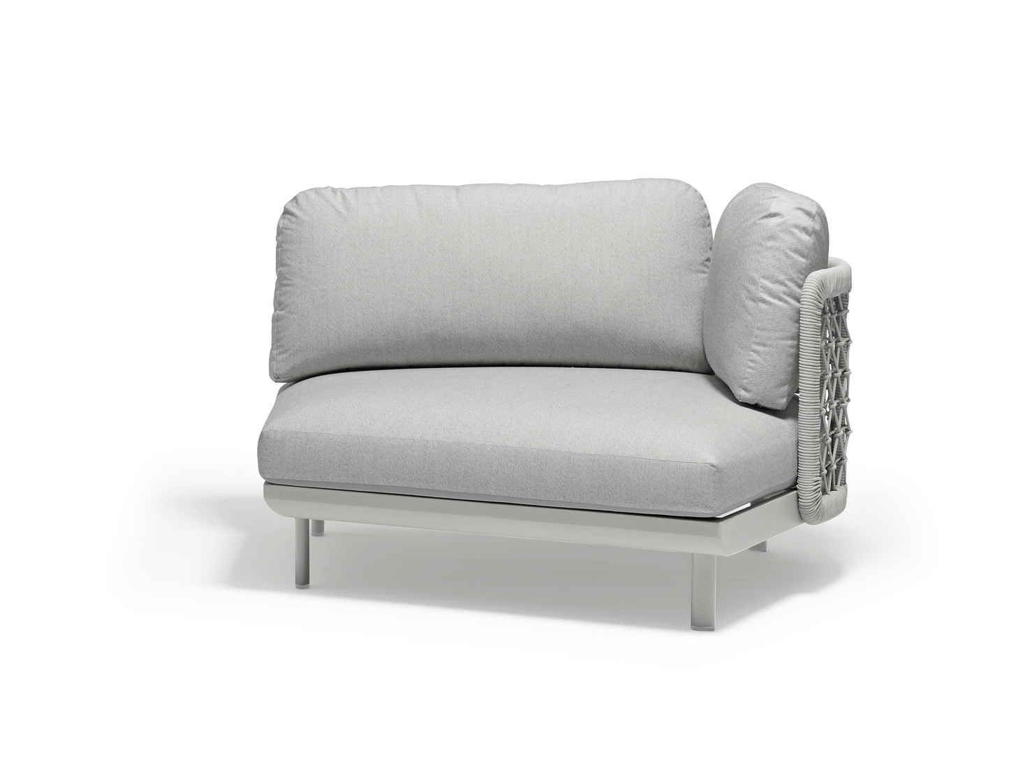 Chaise courbée Amberly en gris clair