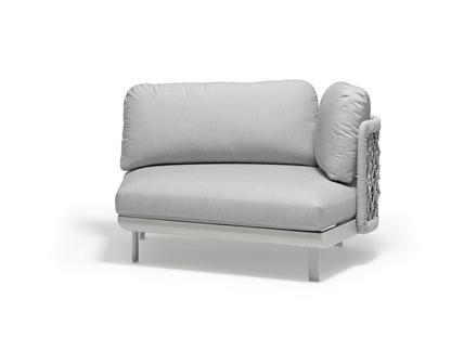 Chaise courbée Amberly en gris clair