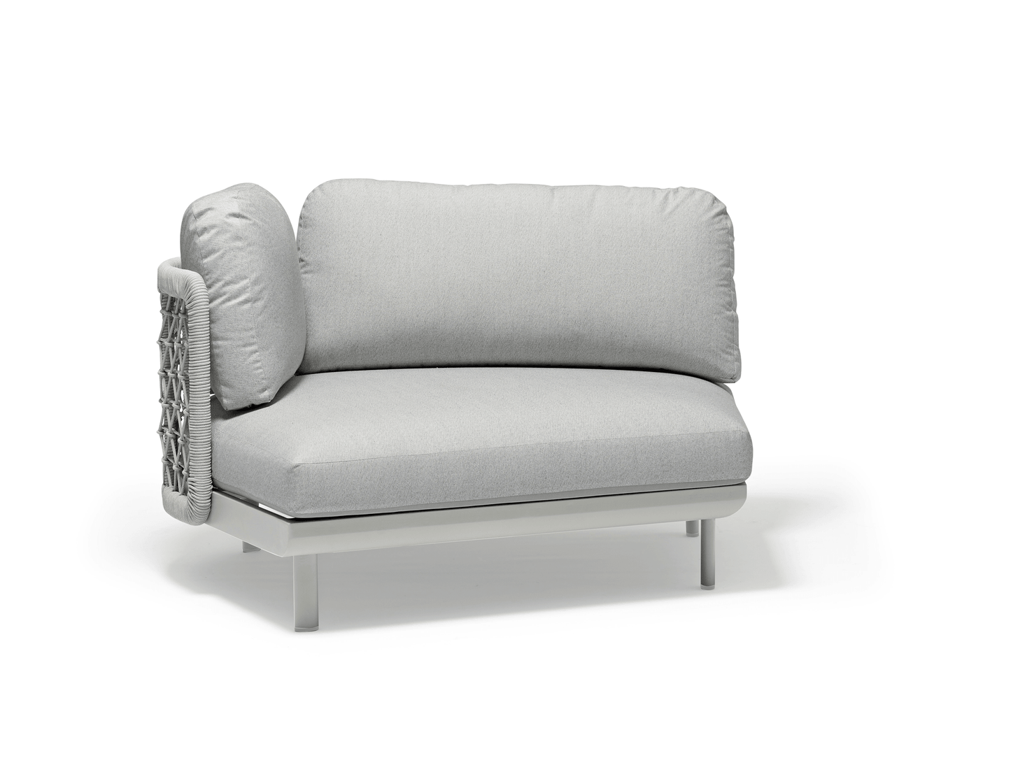 Chaise courbée Amberly en gris clair