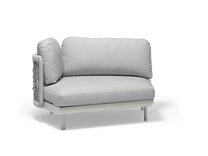Chaise courbée Amberly en gris clair