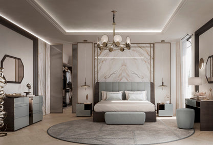 Ensemble de chambre Porticello avec tête de lit rembourrée