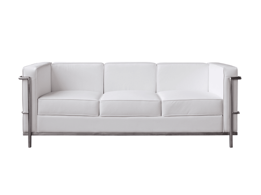 Optimum Italian Leather Sofa in White